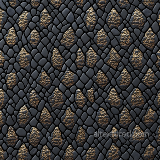 Creature Skin PBR Texture with Scaled Dermal Pattern and Fine Wrinkles seamless Skin PBR texture