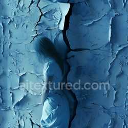 seamless Seamless 3D Cracked and Peeling Blue Paint PBR Texture with Deep Fissures texture 8k free download PBR