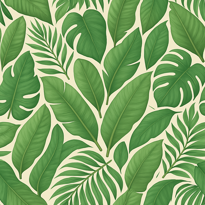 Clean Tropical Leaves seamless PBR texture preview