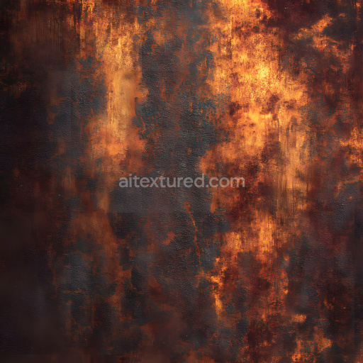 Seamless 3D Rusty Metal PBR Texture with Cracked and Corroded Surface