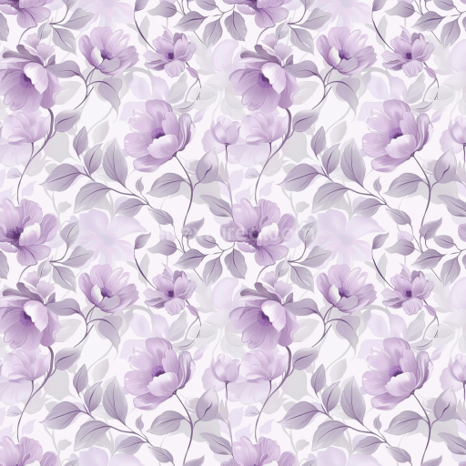 Preview — Seamless 3D PBR Purple Flower Fabric Texture with Soft Floral Pattern