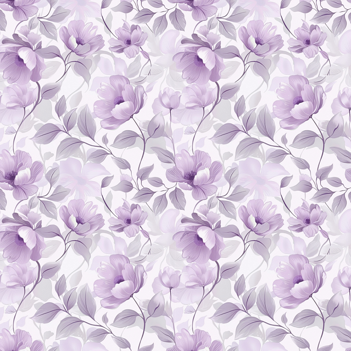 Purple Flower Fabric with Soft Floral Pattern seamless PBR texture preview