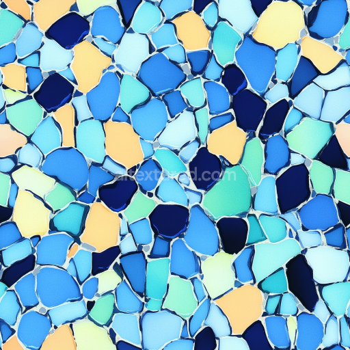 Seamless 3D Mosaic PBR Texture Featuring Colorful Irregular Glass Chips texture preview