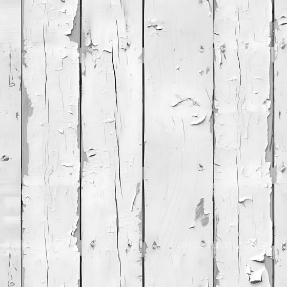 Seamless White Painted Wood Planks 3D PBR Texture with Peeling Paint and Cracks Wood texture preview