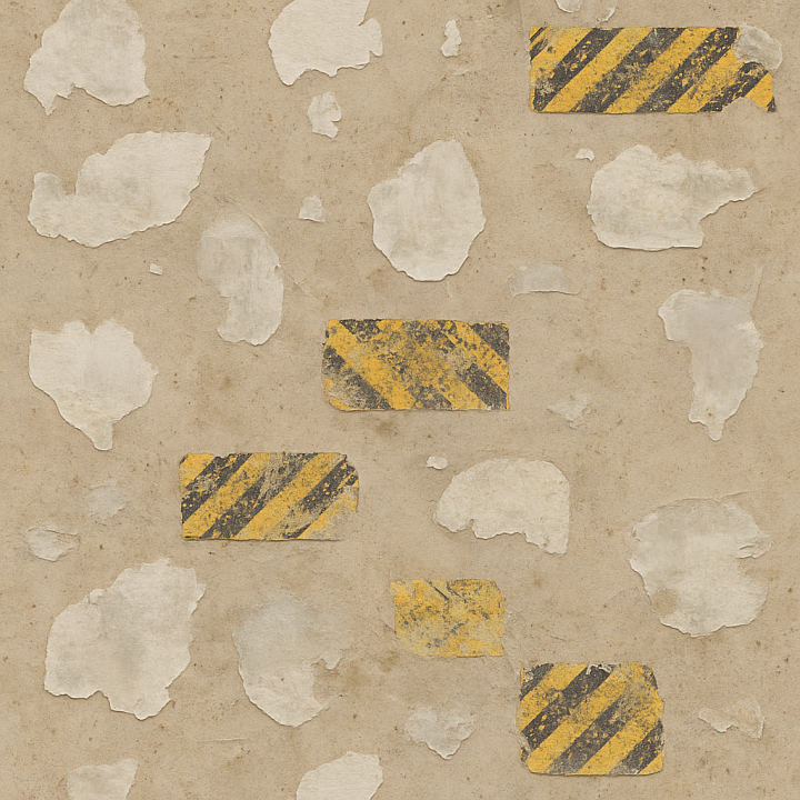 Torn Paper And Sticker Tears With Sticker Residue And Peeling Stickers… seamless PBR texture preview