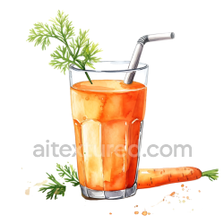 seamless Carrot Juice Glass with Fresh Green Garnish Breakfast Illustration texture 8k free download PBR