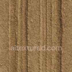seamless Compacted Dirt Road Ruts texture 8k free download PBR