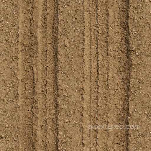 Compacted Dirt Road Ruts seamless Sand-soil PBR texture
