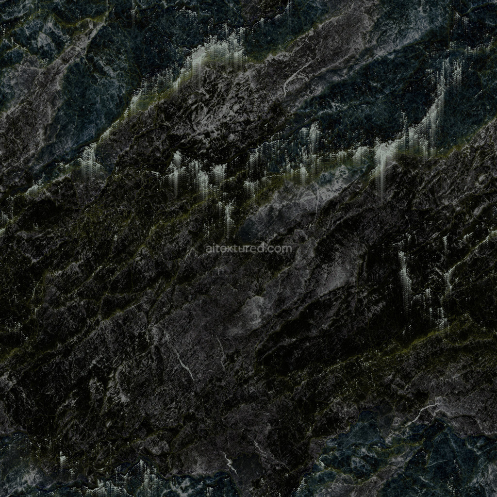 Seamless dark rock PBR texture with detailed surface