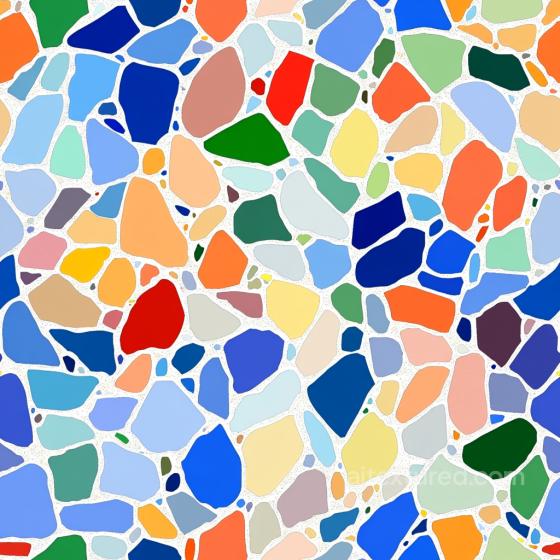 Terrazzo Mosaic PBR Texture with Vibrant Multicolor Stone Chips and Light Grout Mosaic texture preview