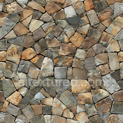 seamless Seamless 3D Natural Stone Wall PBR Texture with Warm Earthy Tones and Irregular Shapes texture 8k free download PBR