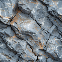 seamless Seamless 3D Stratified Rocky Cliff Wall PBR Texture with Blue-Grey and Rust Accents texture 8k free download PBR