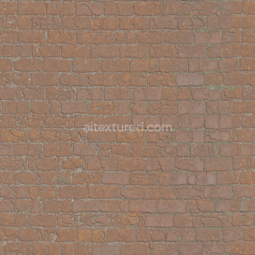 Paving Stones Tileable Seamless Pbr Texture Realistic Surface Brick Weathered
