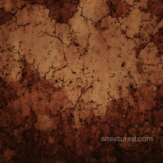 Rusty Cracked Metal PBR Texture with Dark Brown Corrosion Rust texture preview
