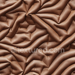 seamless Seamless 3D PBR texture of wrinkled brown pebbled leather with deep folds texture 8k free download PBR