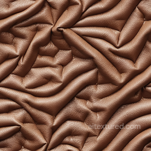 Of Wrinkled Brown Pebbled Leather With Deep Folds seamless Leather PBR texture