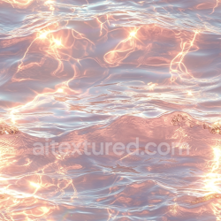 seamless Seamless 3D PBR Water Texture Featuring Soft Waves and Golden Light Reflections texture 8k free download PBR