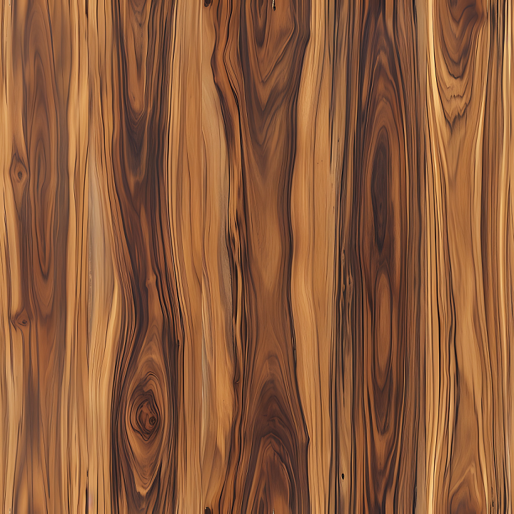 Exotic Wood Plank with Bold Grain and Knots seamless PBR texture preview
