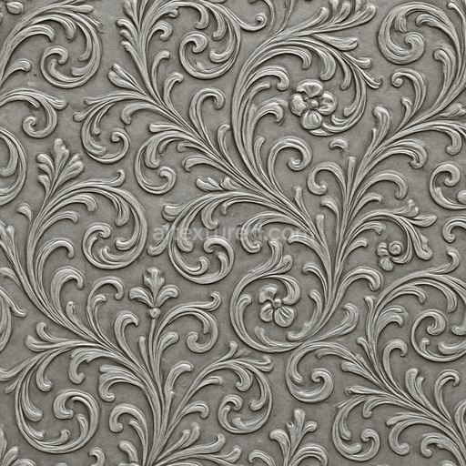 Ornate Steel Texture Seamless 1024X1024