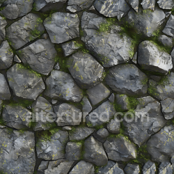 seamless Seamless 3D Weathered Stone Wall PBR Texture with Realistic Moss and Cracks texture 8k free download PBR