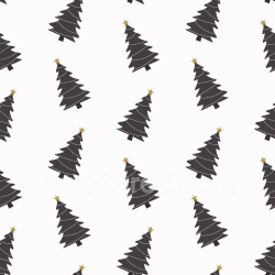 seamless Seamless 3D PBR Texture Featuring Stylized Black Christmas Trees with Gold Stars texture 8k free download PBR