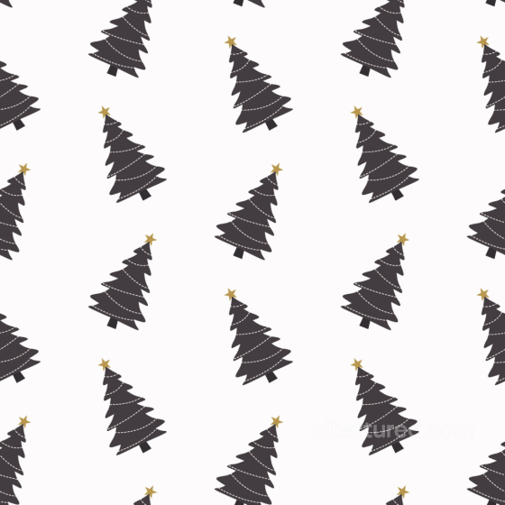Featuring Stylized Black Christmas Trees with Gold Stars All Christmas Digital paper texture preview