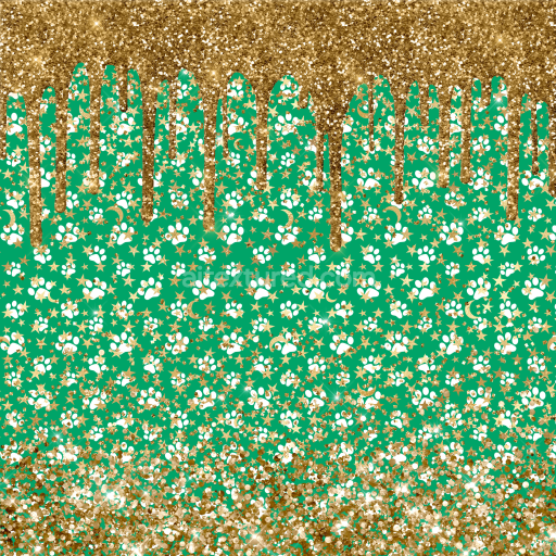 Seamless 3D PBR Glitter Texture with Green St Patrick Pattern