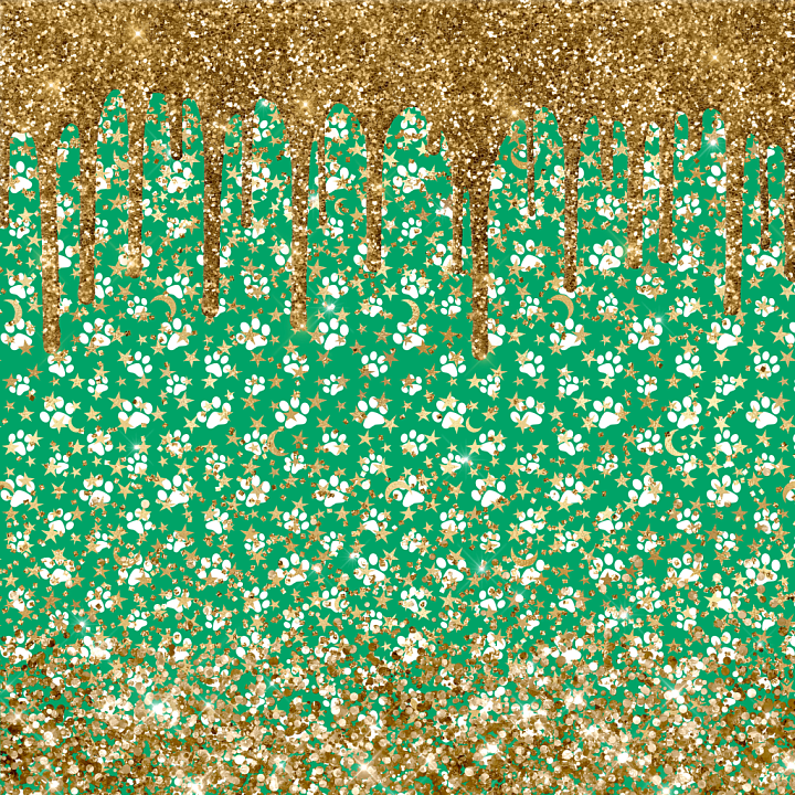 Glitter with Green St Patrick Pattern seamless PBR texture preview