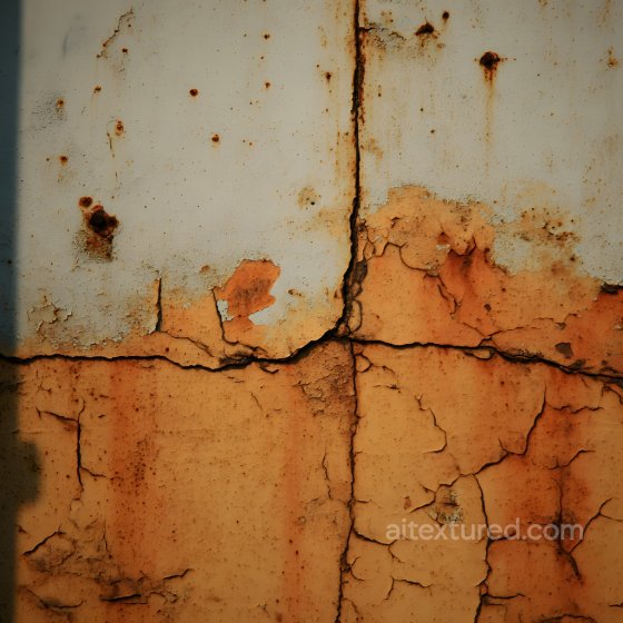 Rusted Metal PBR Texture with Cracks, Peeling Paint, and Corrosion Rust texture preview