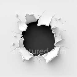 seamless Seamless 3D Broken White Plaster Hole PBR Texture with Cracks and Debris texture 8k free download PBR