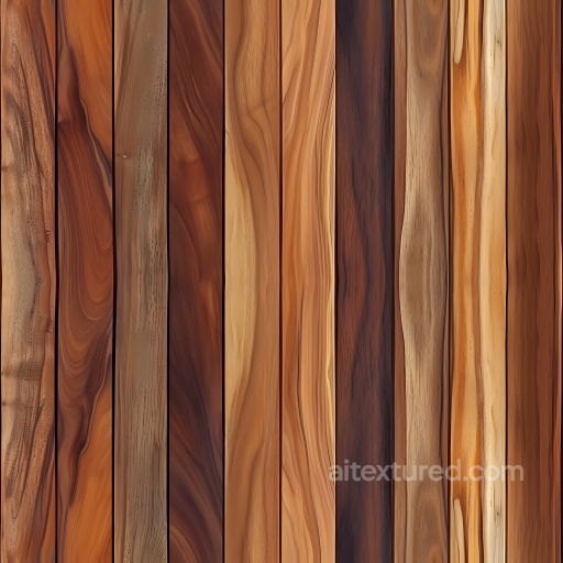 Natural Wood Planks Seamless Texture with Varied Warm Grain seamless Wood PBR texture