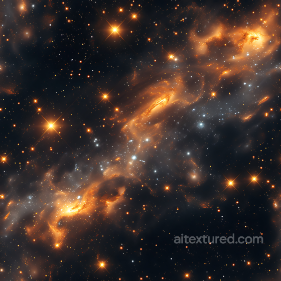 Space PBR Texture Featuring Glowing Nebula and Dense Starfield Star, space, planets texture preview