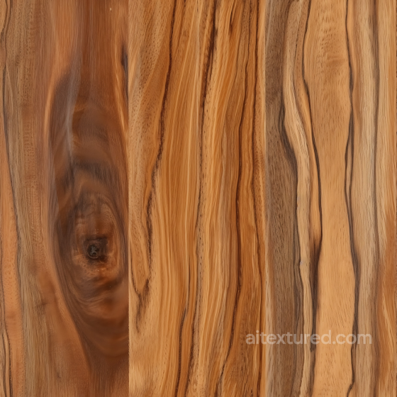 Satin Teak Wood Planks PBR Texture with Distinctive Grain and Knots Wood texture preview