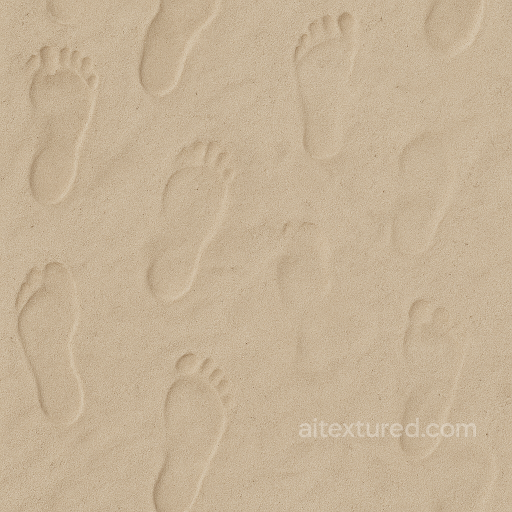 Seamless 8K PBR 3D Texture of Dry Sand Footprints with Footprint Erosion seamless Footprints PBR texture
