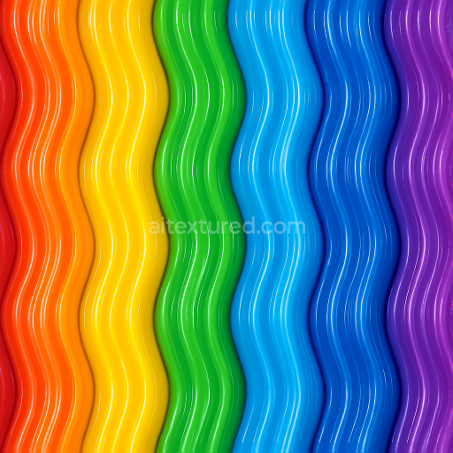 Seamless 3d texture pbr 8k corrugated plastic furniture surface with vibrant colors and glossy finish