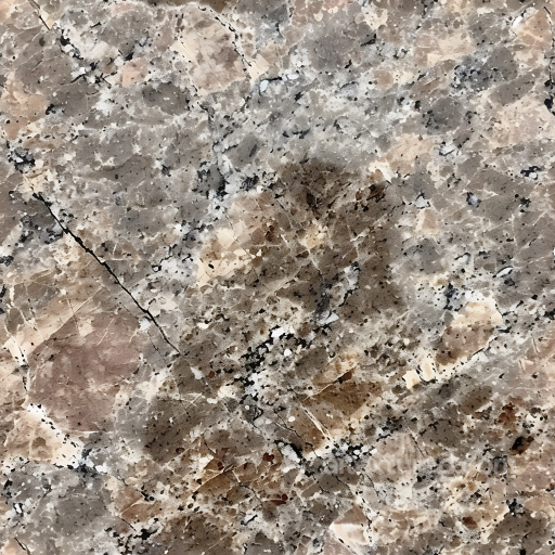Granitic Stone PBR Texture with Natural Veining and Mixed Earth Tones seamless Stone PBR texture