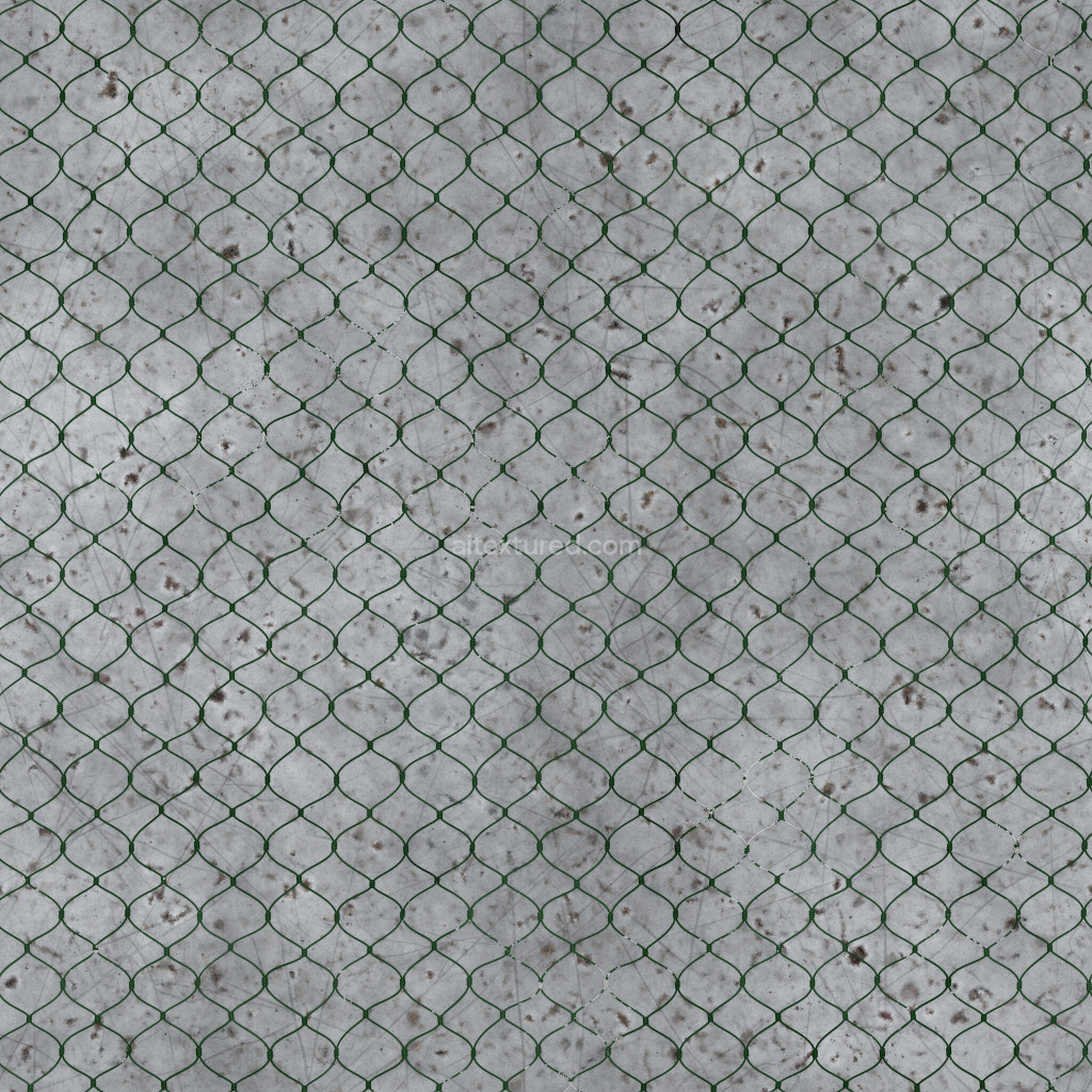 Seamless PBR wire fence texture with a weathered look