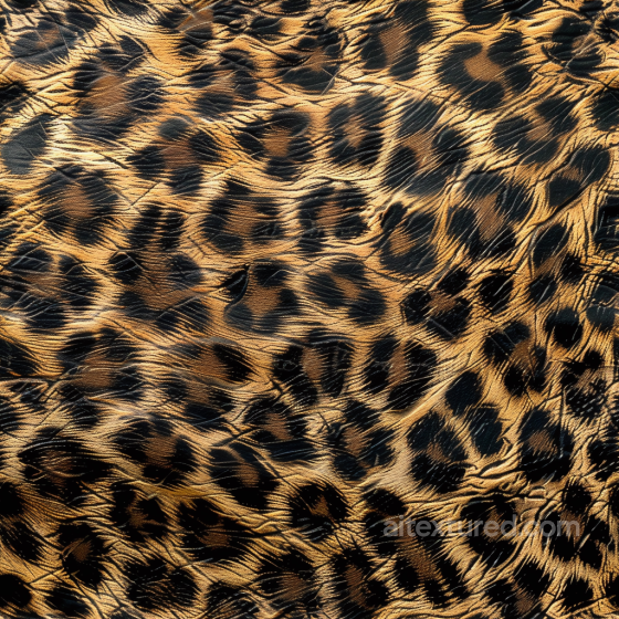 Leopard Print Crinkled Leather Texture with Glossy Finish Leather texture preview