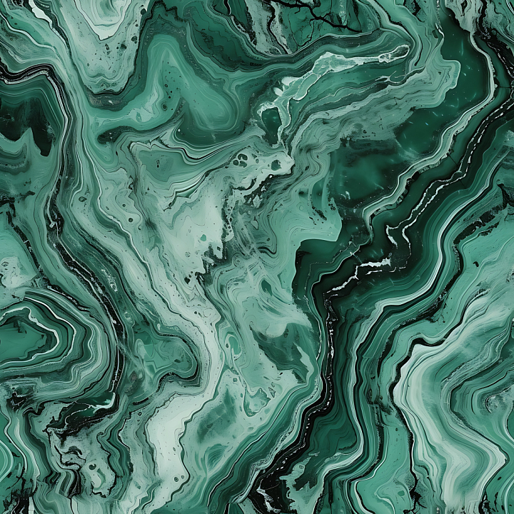 Jade Green Natural Marble with Flowing Vein Patterns seamless PBR texture preview