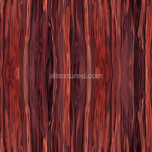 Preview — Seamless 3D Red Stained Wood Planks PBR Texture with Knots and Grain