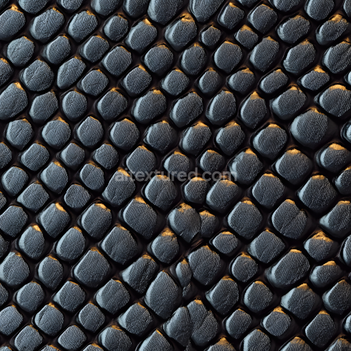 Seamless 3D PBR reptile skin texture with pronounced scales and natural gloss