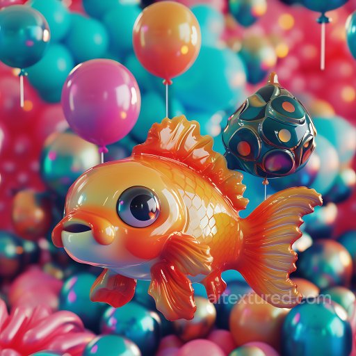 Inflated Glossy Plastic Balloon PBR Texture in Vibrant Colors seamless Inflated PBR texture