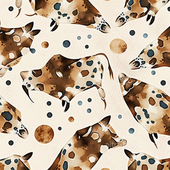 Painted Fabric Texture Featuring Stylized Leopard Print Pattern in Earth Tones Leopard Print texture preview