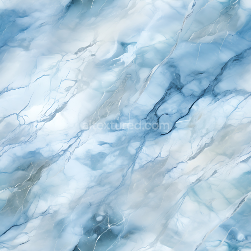 Seamless Blue and Gray Polished Marble 3D PBR Texture with Subtle Veins