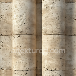 seamless Seamless 3D Weathered Limestone Column PBR Texture with Natural Pitting and Soft Beige Tones texture 8k free download PBR