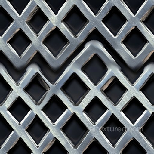 Brushed Steel Metal Panel PBR Texture with Diamond Cutouts seamless Metal PBR texture