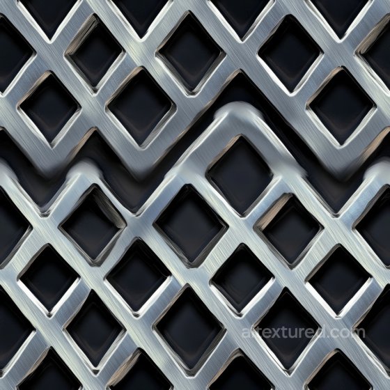 Brushed Steel Metal Panel PBR Texture with Diamond Cutouts Metal texture preview