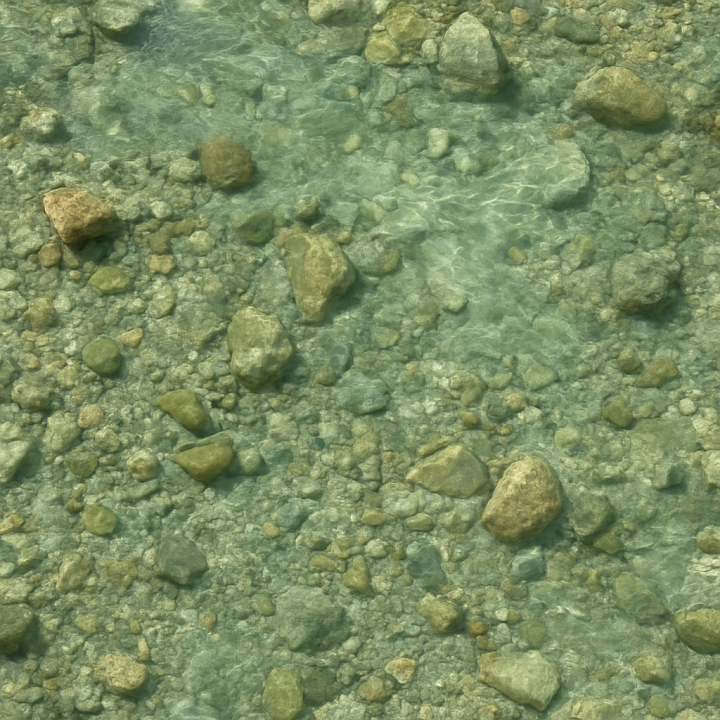 Shallow River seamless PBR texture preview