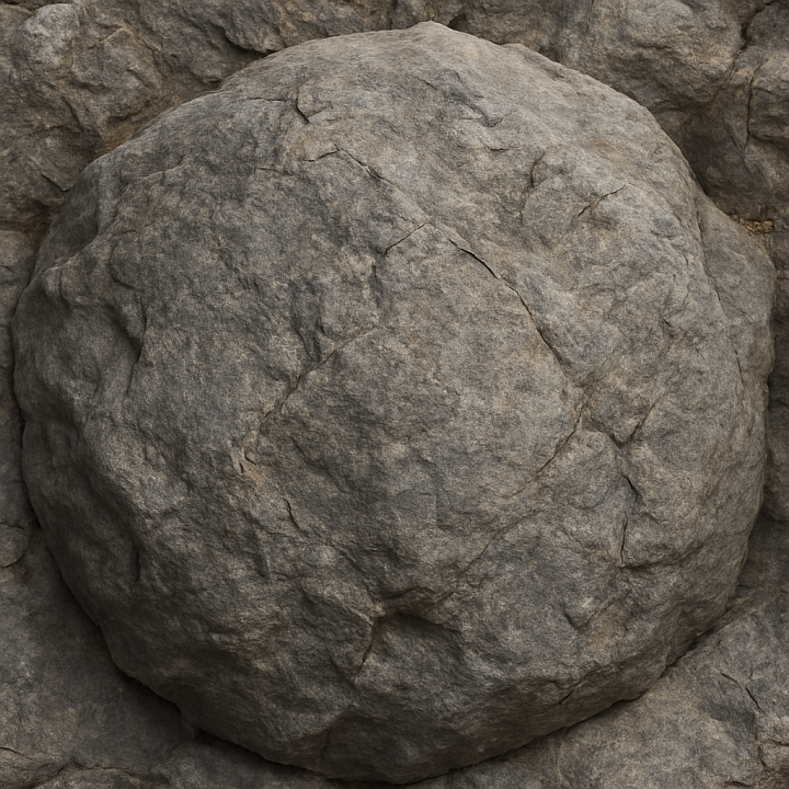 Photorealistic Boulder seamless PBR texture preview