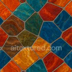 seamless Seamless 3d texture pbr 8k polished stone mosaic with vibrant colors and intricate pattern texture 8k free download PBR